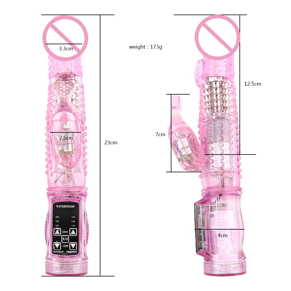 Transparent Rabbit Vibrator