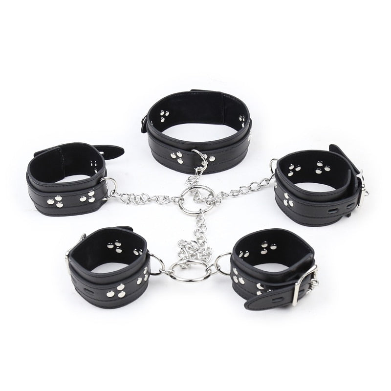 Halsband-Set für Handschellen und Fußgelenke