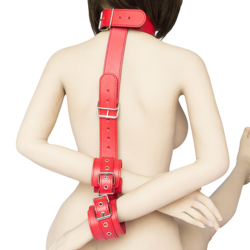 BDSM wrist and collar restraints