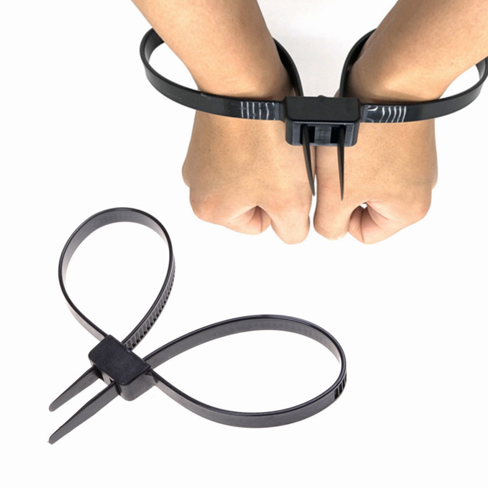 Removable double nylon handcuffs