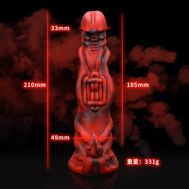 Red and Black Monster Dildo