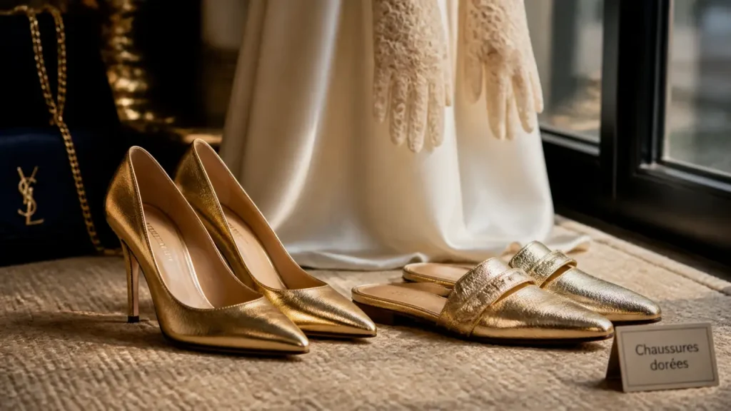 Chaussures dorées femme : quel modèle choisir pour le mariage, l’été et le quotidien ?