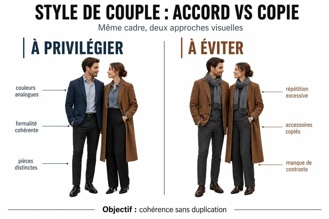 Comment harmoniser le style vestimentaire de son partenaire sans tomber dans le trop assorti