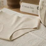 Slip femme coton bio sans couture, invisible sous pantalon