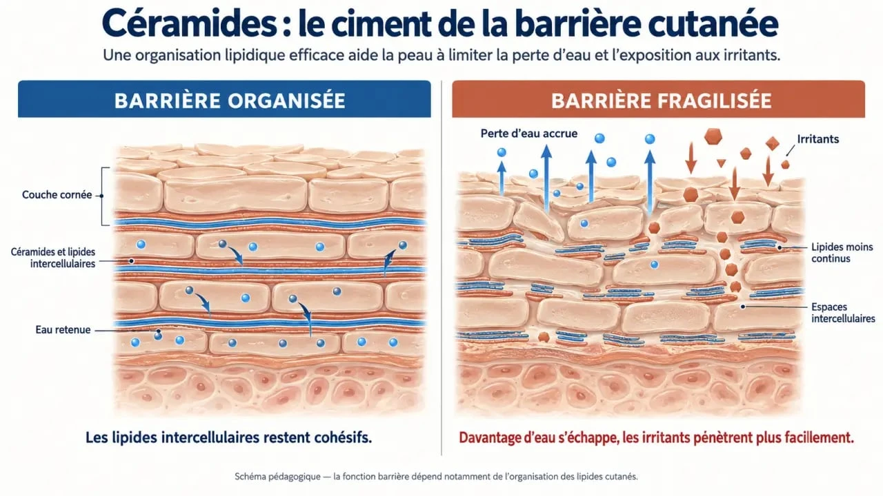 Crème visage aux céramides et rôle des céramides dans la barrière cutanée
