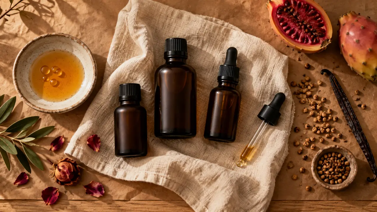 Huile anti-âge la plus efficace : rose musquée, figue de Barbarie, jojoba