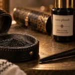 Khôl pour les yeux noir sur écrin : risque de plomb