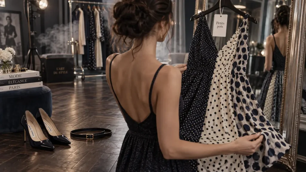 Robe à petits pois : choisissez la bonne taille de motif, la coupe et les accessoires