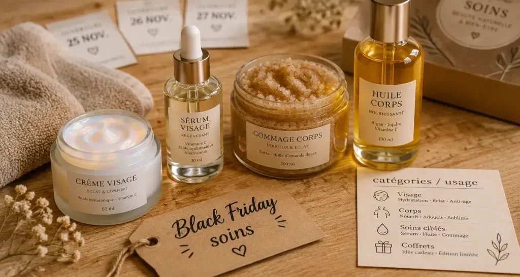 Black Friday soins corps et visage : 5 critères pour acheter utile et éviter les doublons