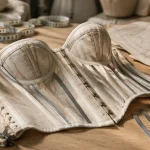 Corseterie : bustier et armatures en atelier de corseterie