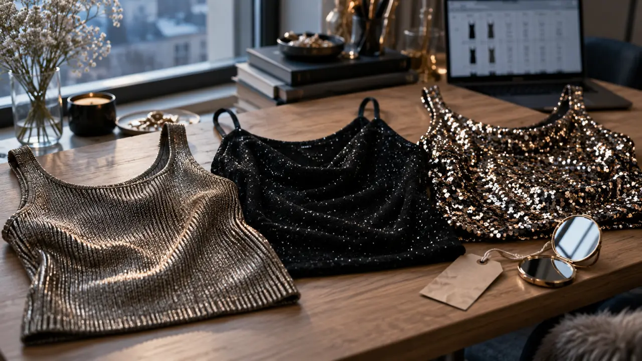 Haut femme paillette : coupe et brillance
