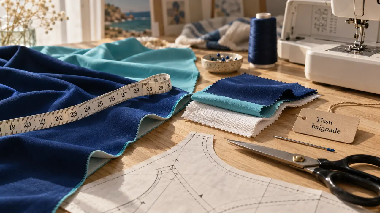 Tissue pour maillot de bain : tissu stretch mesuré et préparé